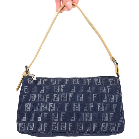 FENDI DENIM ZUCCA SHOULDER BAG