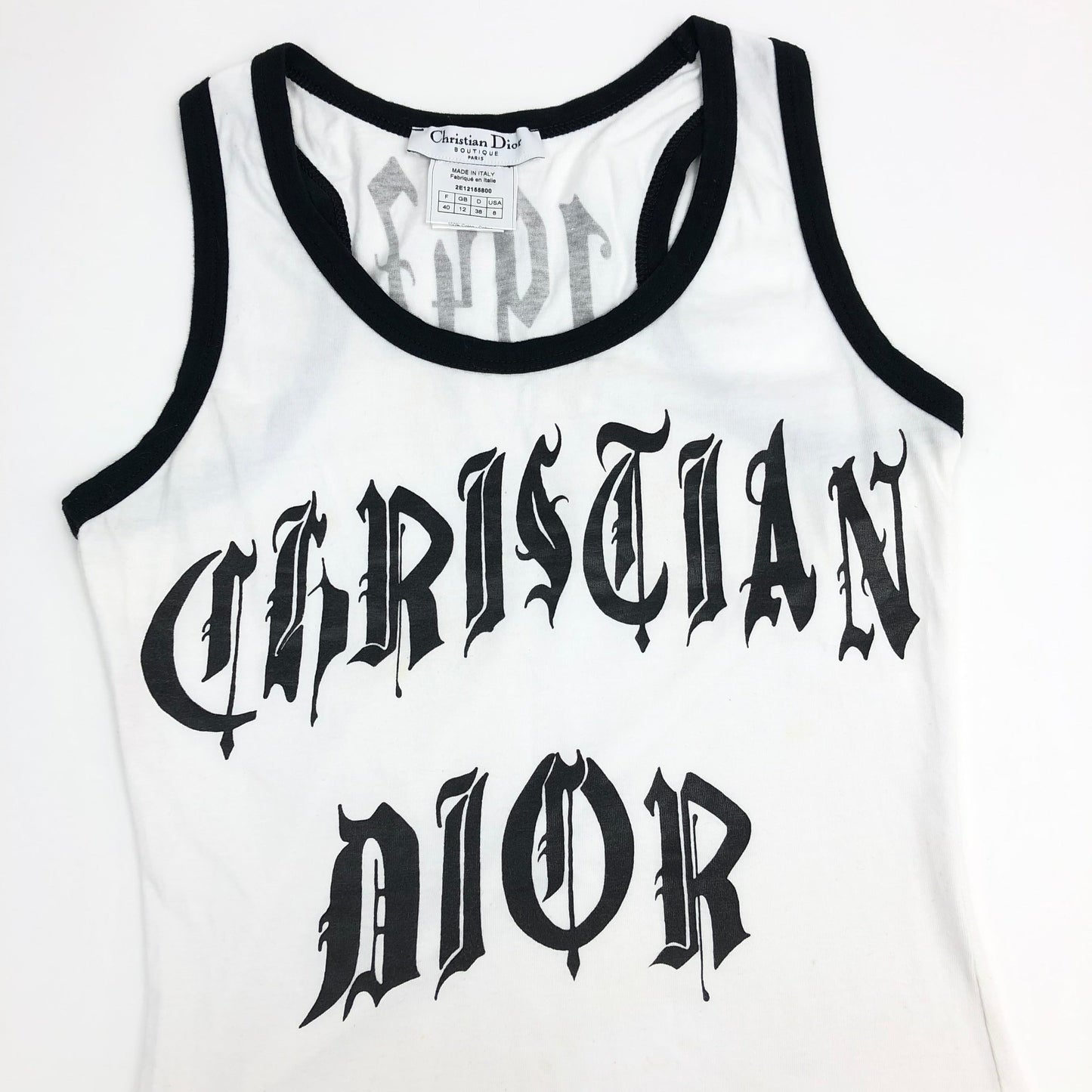 CHRISTIAN DIOR GOTHIC PRINT TOP