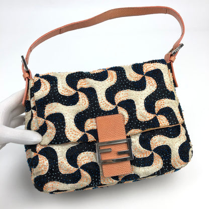 FENDI BEADED SWIRL MAMA BAGUETTE BAG