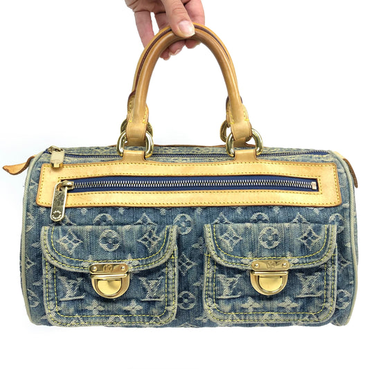 LOUIS VUITTON NEO SPEEDY DENIM BAG