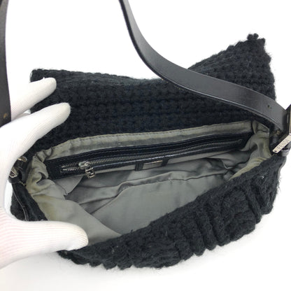 FENDI CASHMERE WOOL BAGUETTE SHOULDER BAG