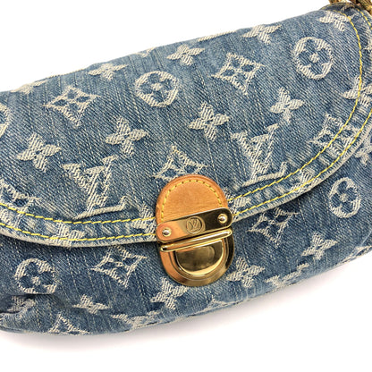 LOUIS VUITTON DENIM PLEATY SHOULDER BAG