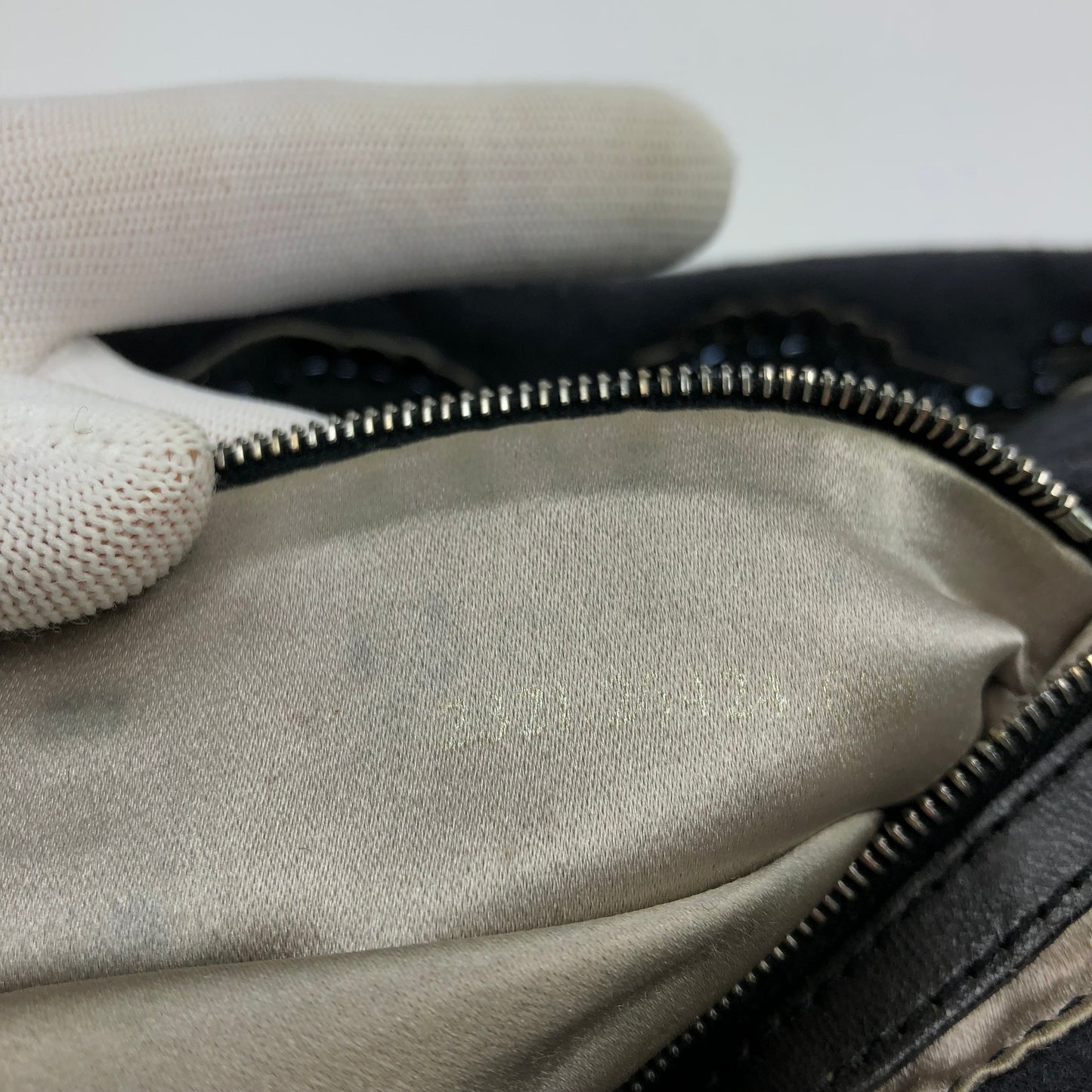 FENDI BAGUETTE WITH CALF HAIR AND BEADED DETAILING