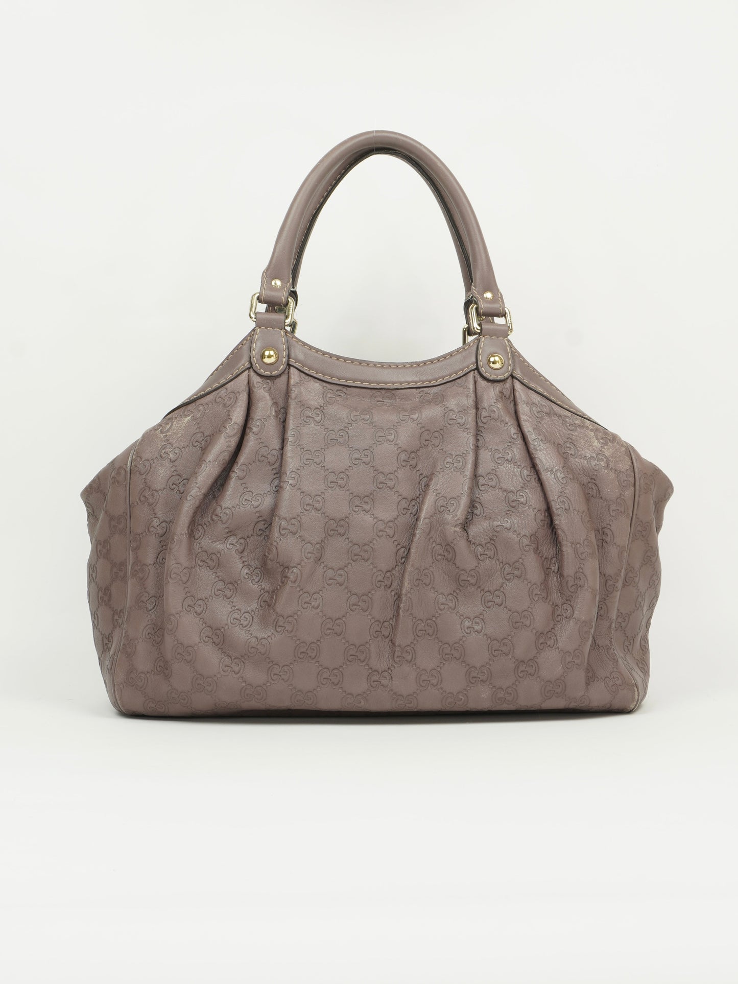 GUCCI MONOGRAM LEATHER SUKEY BAG
