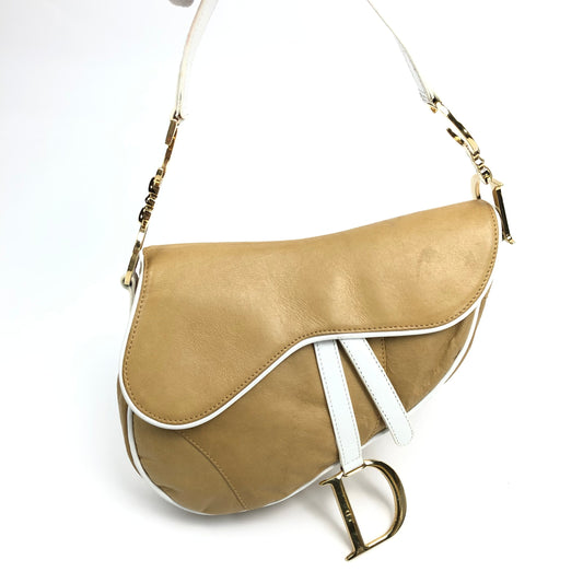 CHRISTIAN DIOR LEATHER SADDLE BAG