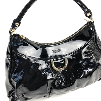 GUCCI MONOGRAM LEATHER ABBEY BAG