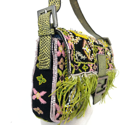 FENDI BEADED BAGUETTE SHOULDER BAG