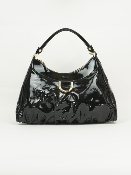GUCCI PATENT LEATHER ABBEY BAG