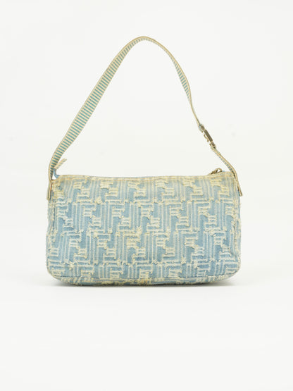 FENDI DENIM ZUCCA SHOULDER BAG