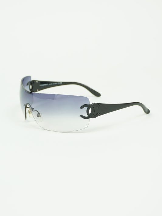 CHANEL RIMLESS CC LOGO SUNGLASSES