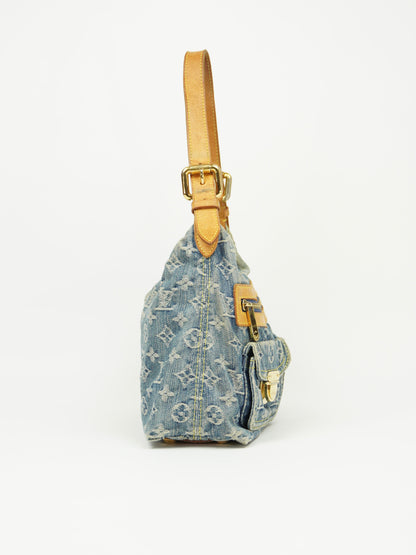 LOUIS VUITTON BAGGY PM DENIM SHOULDER BAG