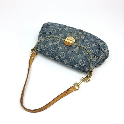 LOUIS VUITTON DENIM PLEATY SHOULDER BAG