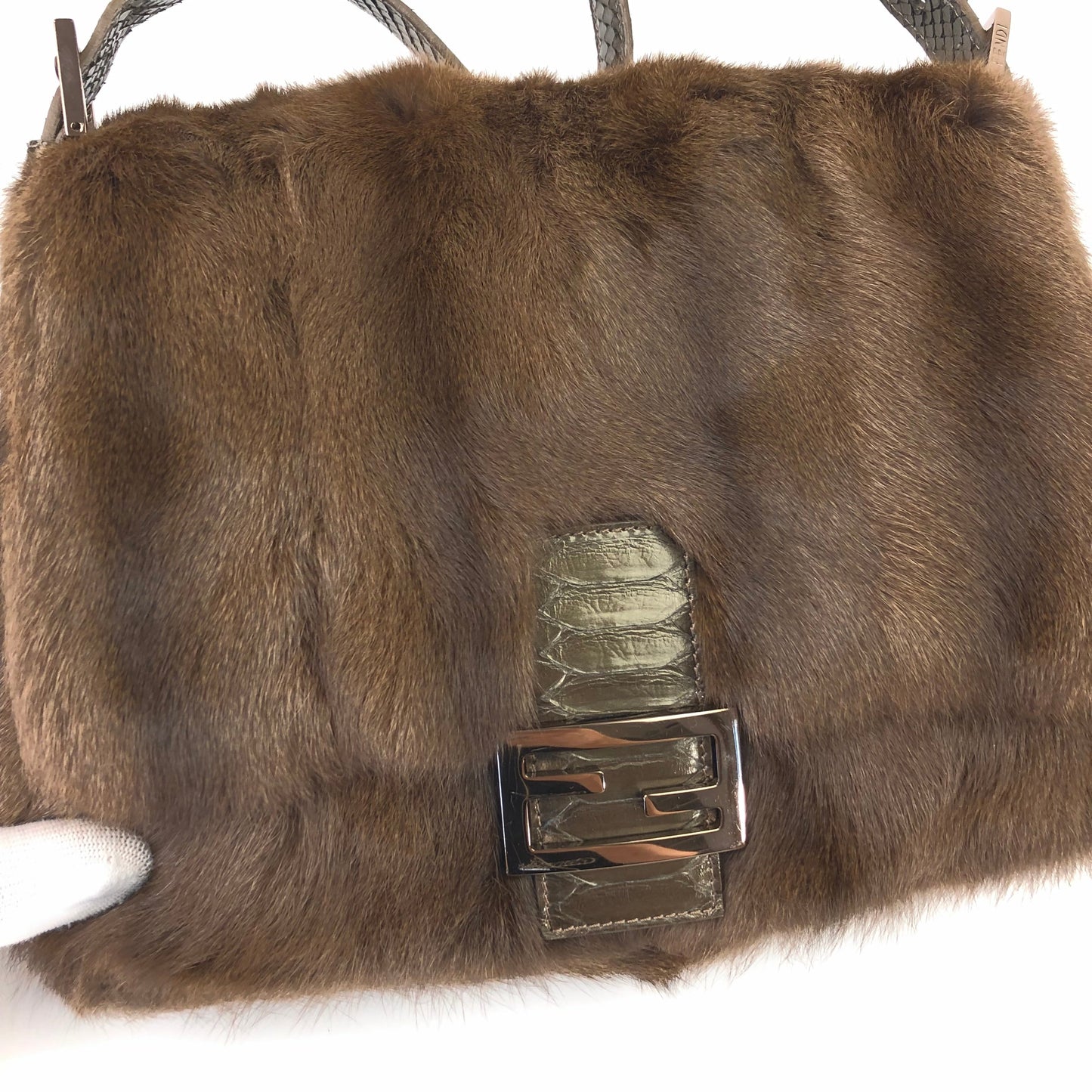 FENDI MINK FUR MAMA BAGUETTE BAG