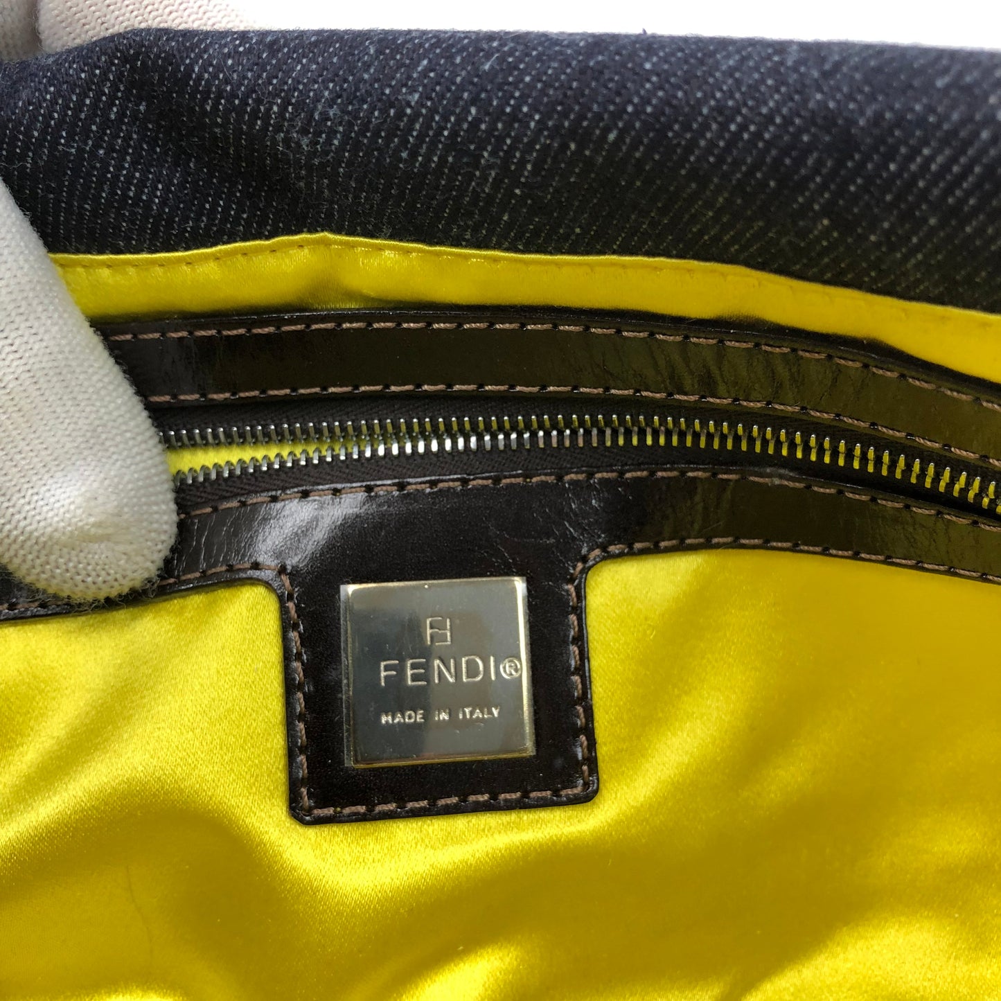 FENDI BEADED BAGUETTE SHOULDER BAG