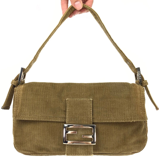 FENDI CORDUROY BAGUETTE BAG