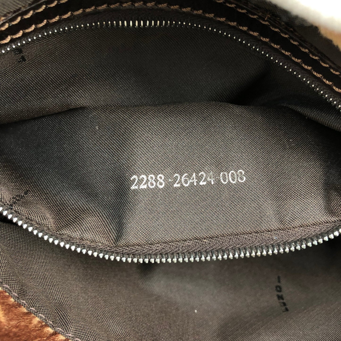 FENDI CALF HAIR BAGUETTE SHOULDER BAG