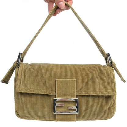 FENDI CORDUROY BAGUETTE BAG