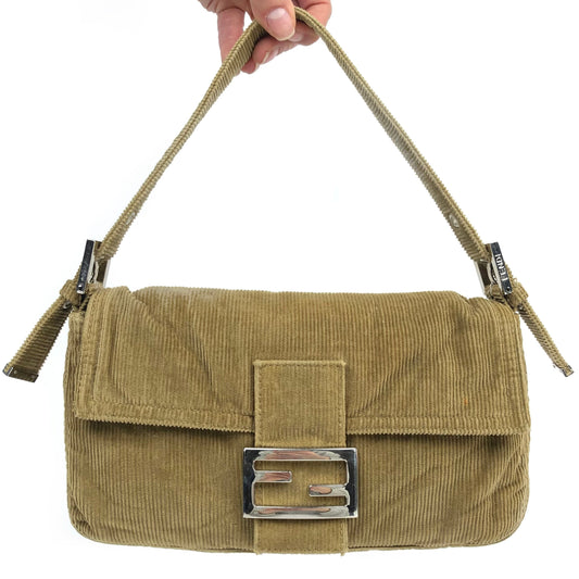 FENDI CORDUROY BAGUETTE BAG