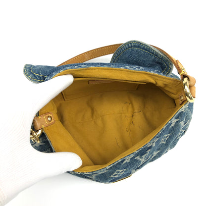 LOUIS VUITTON DENIM PLEATY SHOULDER BAG