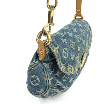 LOUIS VUITTON DENIM PLEATY SHOULDER BAG