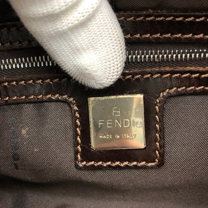 FENDI CALF HAIR BAGUETTE SHOULDER BAG