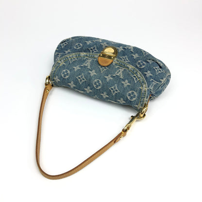 LOUIS VUITTON DENIM PLEATY SHOULDER BAG