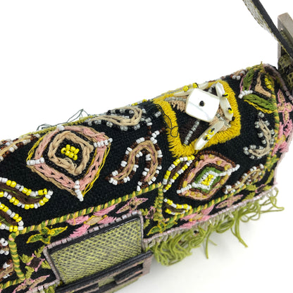 FENDI BEADED BAGUETTE SHOULDER BAG