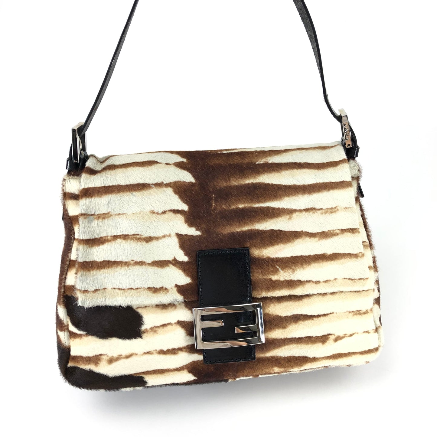 FENDI CALF HAIR MAMA BAGUETTE BAG