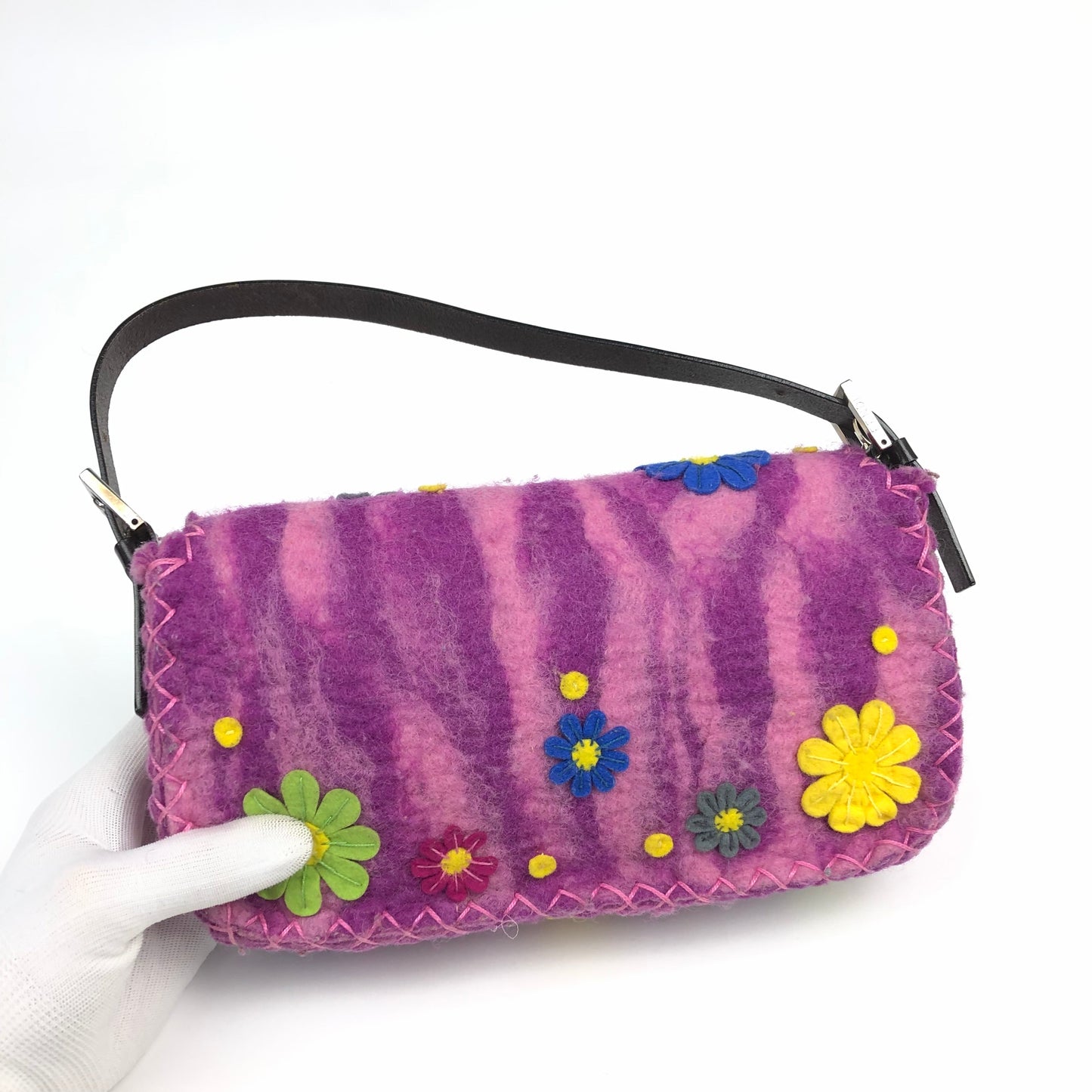 FENDI FELT BAGUETTE BAG