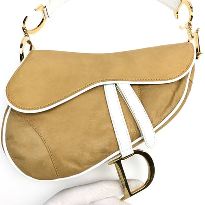 CHRISTIAN DIOR LEATHER SADDLE BAG
