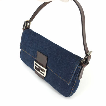 FENDI DENIM BAGUETTE BAG