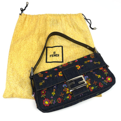 FENDI BEADED BAGUETTE SHOULDER BAG