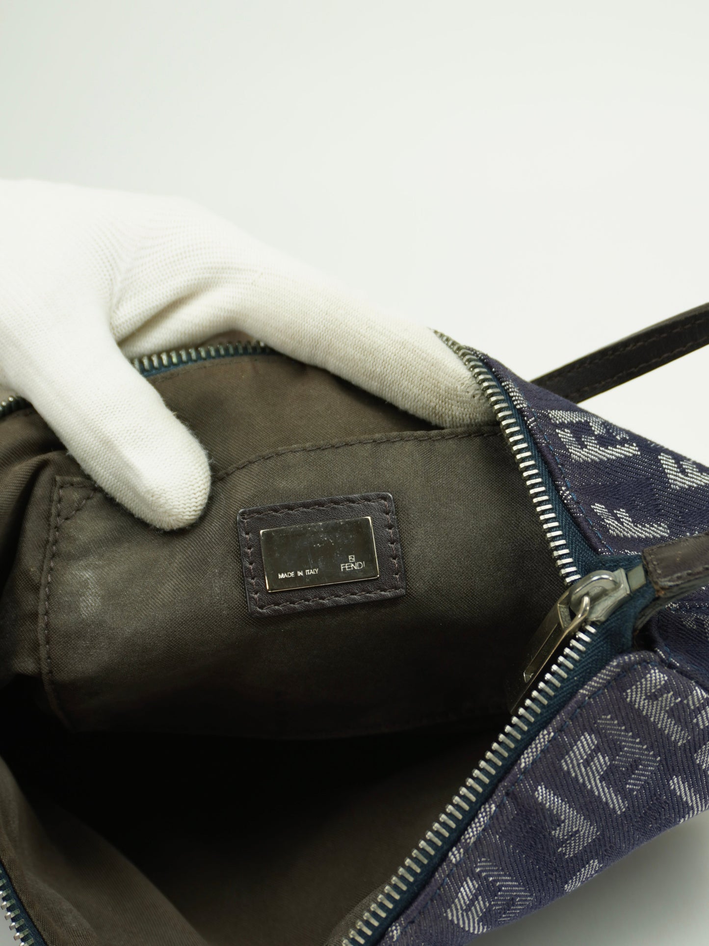 FENDI DENIM ZUCCA SHOULDER BAG