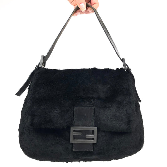 FENDI MINK FUR MAMA BAGUETTE SHOULDER BAG