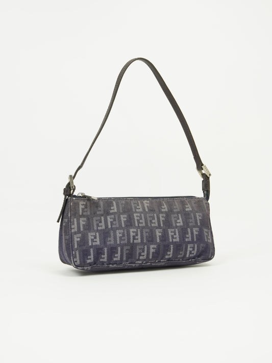 FENDI DENIM ZUCCA SHOULDER BAG