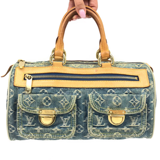 LOUIS VUITTON NEO SPEEDY DENIM BAG