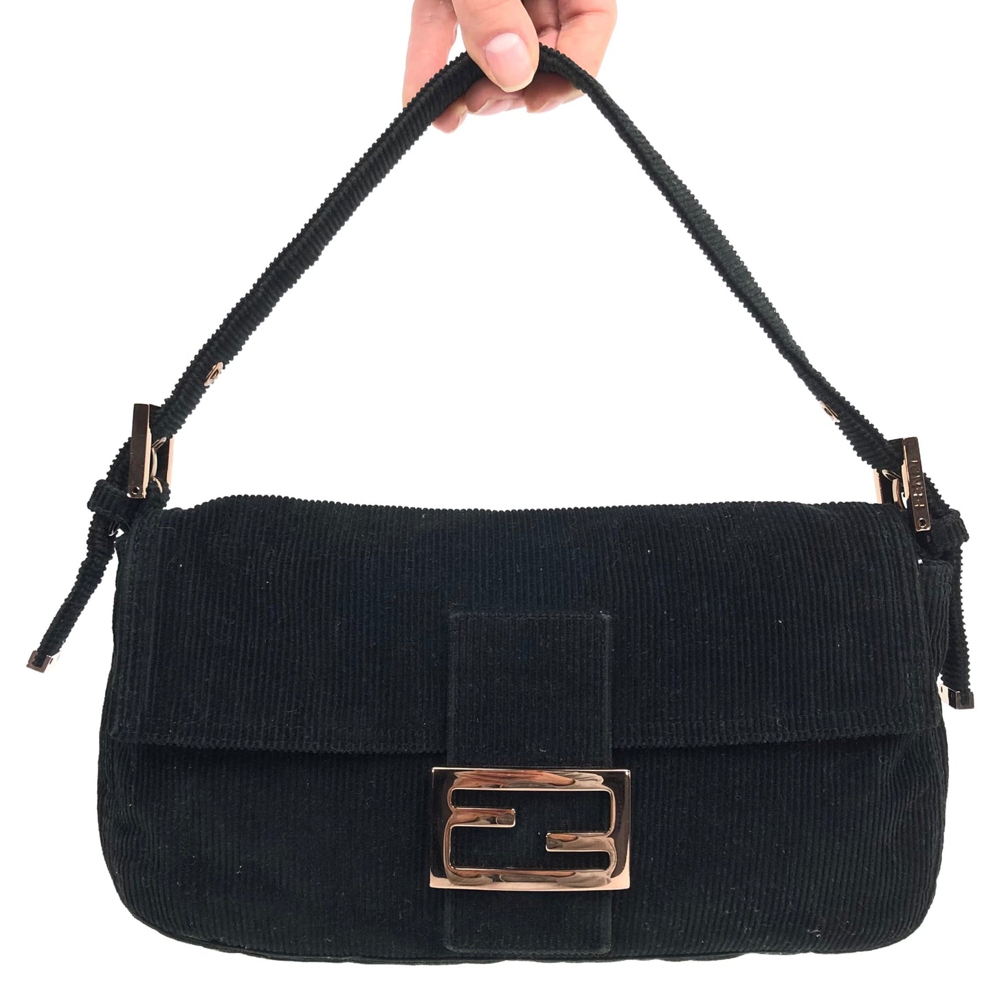 FENDI CORDUROY BAGUETTE BAG