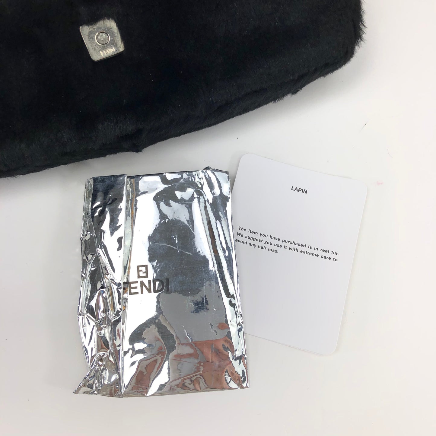 FENDI MINK FUR BAGUETTE BAG