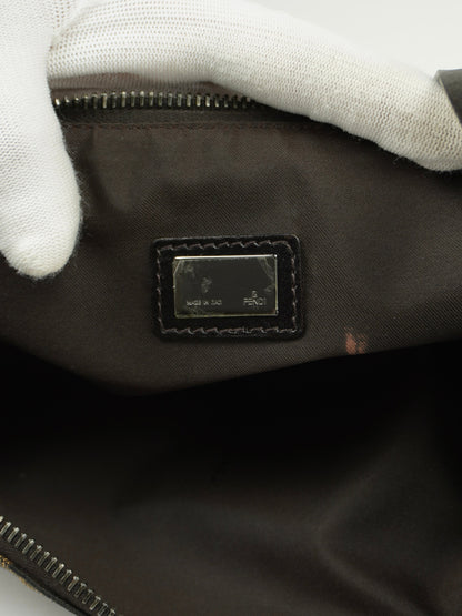 FENDI ZUCCA CRESCENT SHOULDER BAG