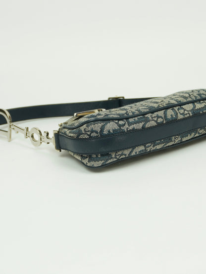 CHRISTIAN DIOR MONOGRAM BAG WITH SILVER HARDWARE