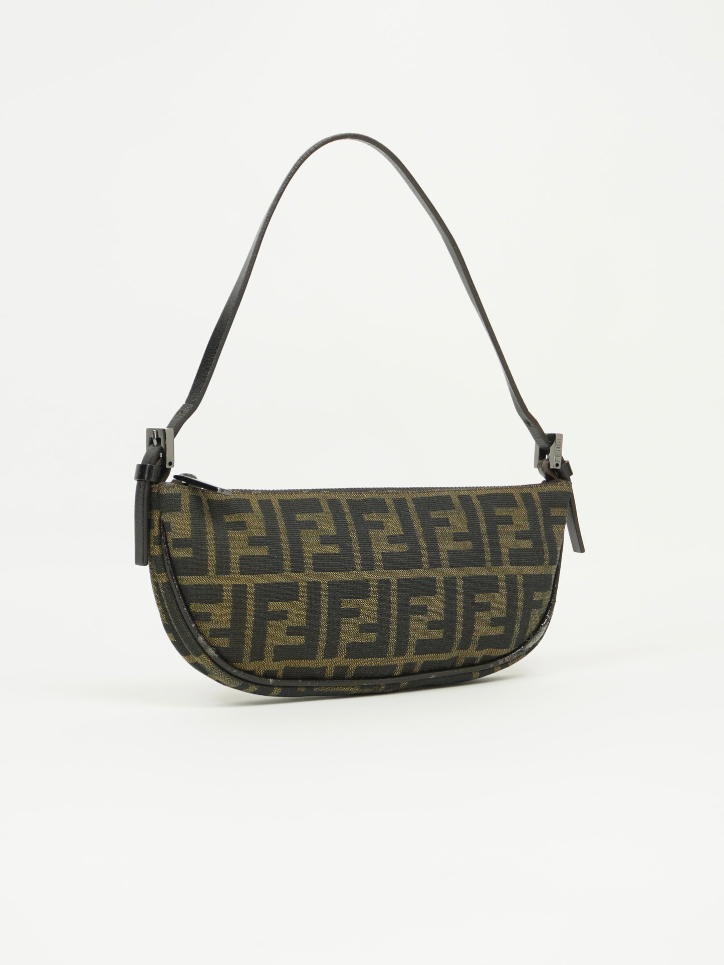 FENDI ZUCCA CRESCENT SHOULDER BAG