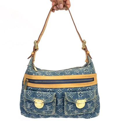 LOUIS VUITTON BAGGY PM DENIM SHOULDER BAG