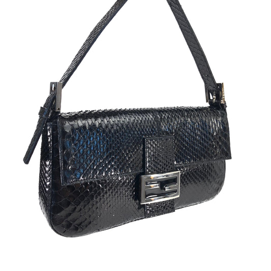 FENDI PYTHON SNAKESKIN BAGUETTE BAG
