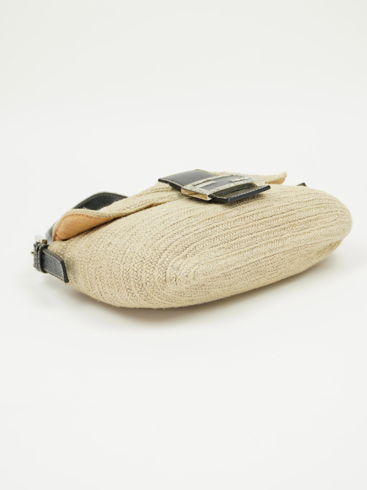 FENDI CROCHET BAGUETTE WITH DIAMANTÉ BUCKLE