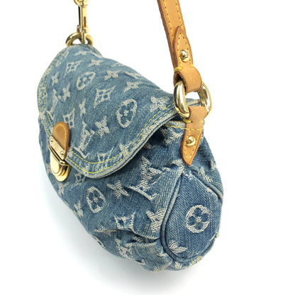 LOUIS VUITTON DENIM PLEATY SHOULDER BAG