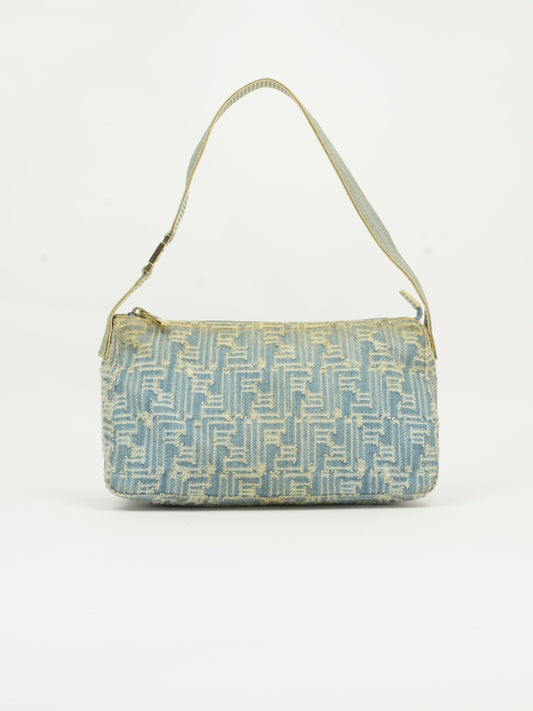FENDI DENIM ZUCCA SHOULDER BAG