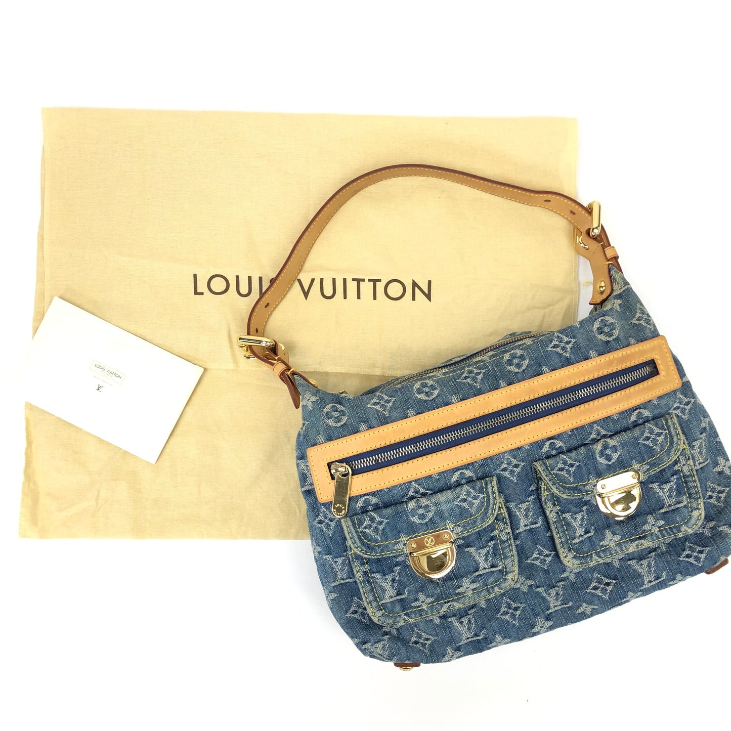LOUIS VUITTON BAGGY PM DENIM SHOULDER BAG