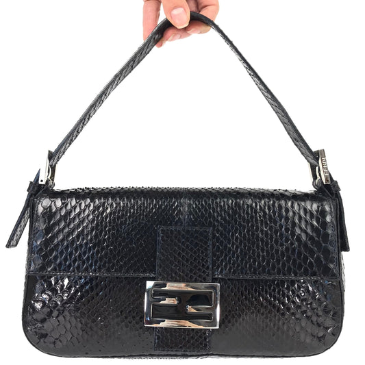 FENDI PYTHON SNAKESKIN BAGUETTE BAG