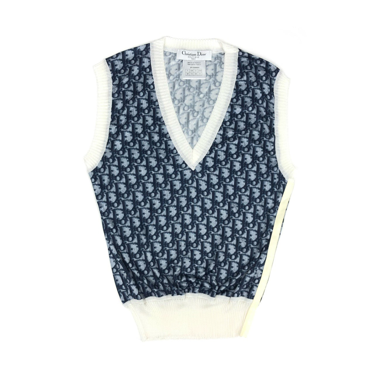 CHRISTIAN DIOR MONOGRAM SLEEVELESS JUMPER