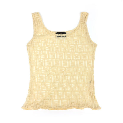 FENDI SHEER ZUCCA CAMI TOP